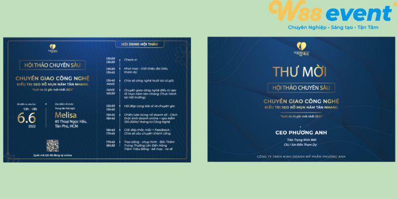 Thư mời sự kiện sang trọng