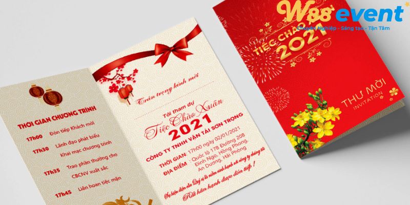 Thư mời sự kiện có màu sắc nổi bật hài hòa